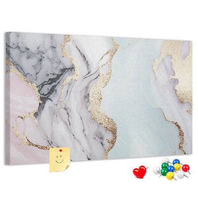 Kurkbord met elegant marmerpatroon en gouden accenten