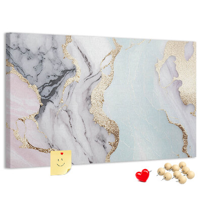 Kurkbord met elegant marmerpatroon en gouden accenten