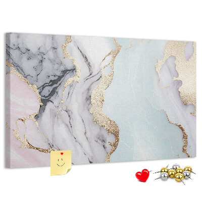Kurkbord met elegant marmerpatroon en gouden accenten
