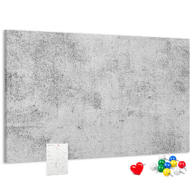 Kurk prikbord met een grijze betonlook en textuur