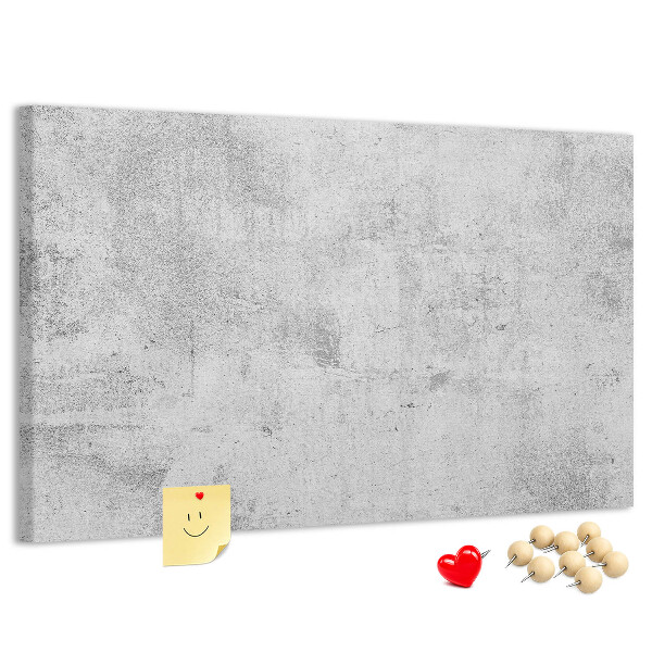 Kurk prikbord met een grijze betonlook en textuur