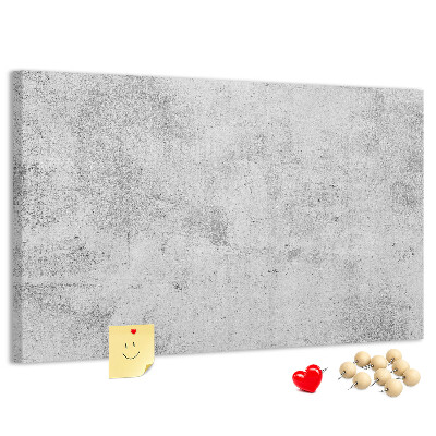 Kurk prikbord met een grijze betonlook en textuur