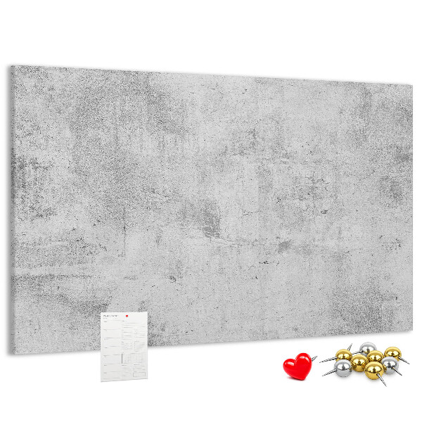 Kurk prikbord met een grijze betonlook en textuur