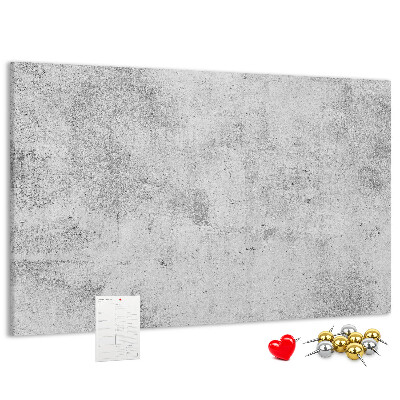 Kurk prikbord met een grijze betonlook en textuur