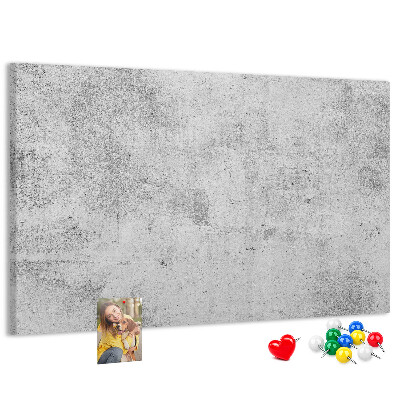 Kurk prikbord met een grijze betonlook en textuur