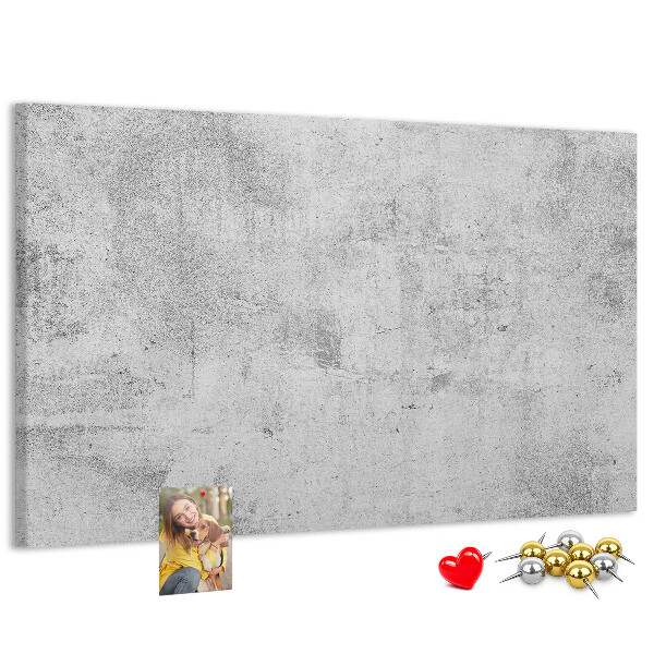 Kurk prikbord met een grijze betonlook en textuur