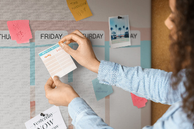 Prikbord weekplanner met een zomers strandthema