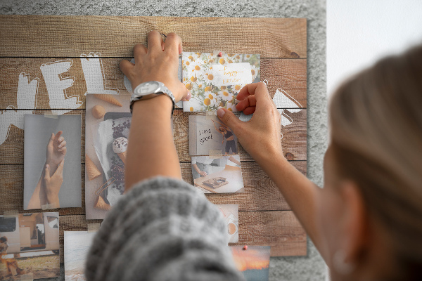 Kurkbord houten welkomstbord met opschrift