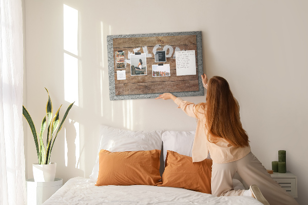 Kurkbord houten welkomstbord met opschrift
