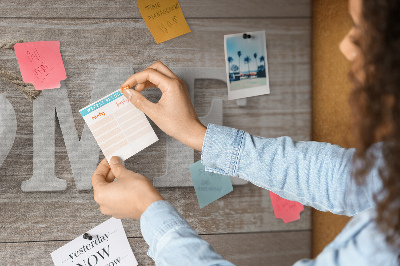 Kurkbord stijlvol met HOME-opschrift en hartje