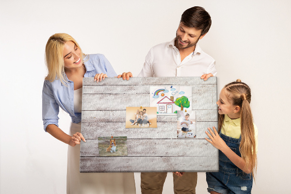 Prikbord rustieke plank met slijtageplekken