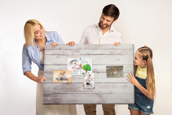 Prikbord rustieke plank met slijtageplekken