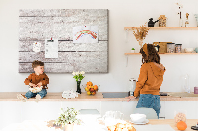 Prikbord rustieke plank met slijtageplekken