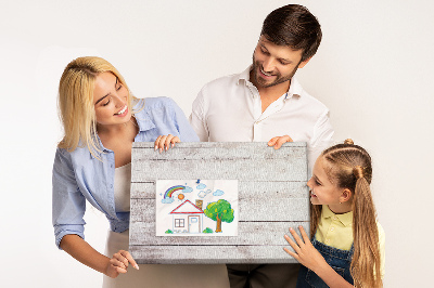 Prikbord rustieke plank met slijtageplekken