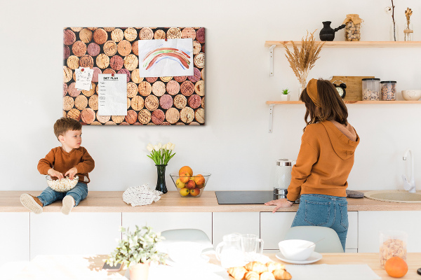 Kurkbord in diverse houttinten