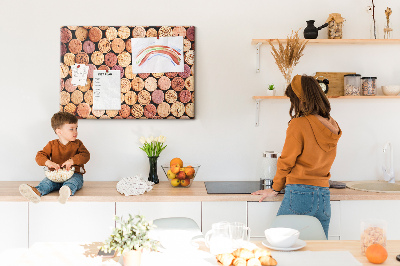 Kurkbord in diverse houttinten