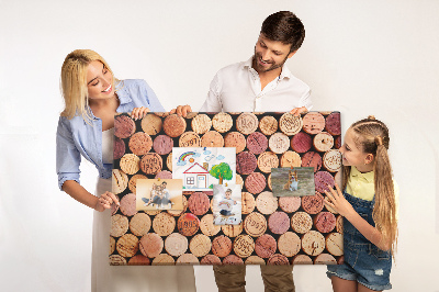 Kurkbord in diverse houttinten