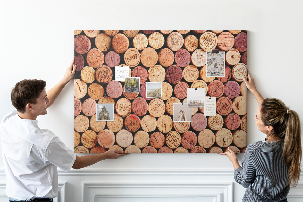 Kurkbord in diverse houttinten