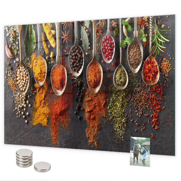 Magneetbord Specerijen op lepels