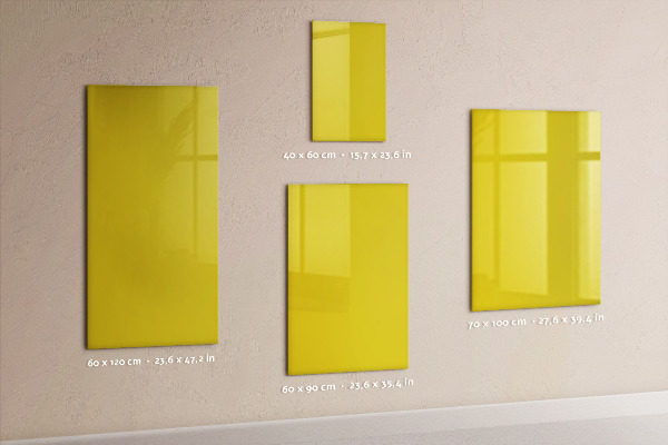 Magnet board Lichtgele kleur