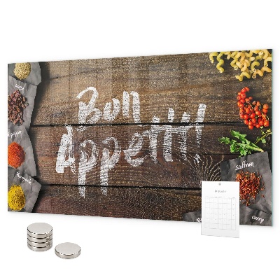 Magneetbord Eet smakelijk inscriptie