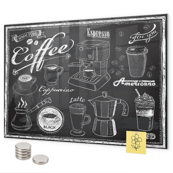 Magneetbord Koffiemachines