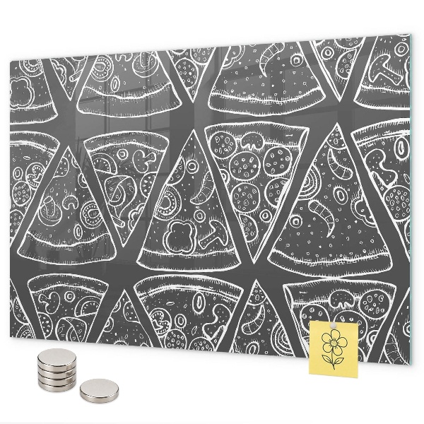 Magnetisch bord Beschilderde pizza