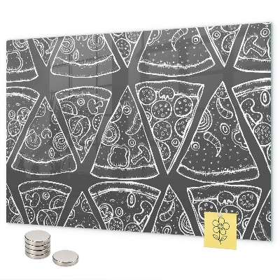 Magnetisch bord Beschilderde pizza