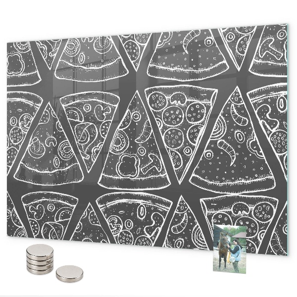 Magnetisch bord Beschilderde pizza