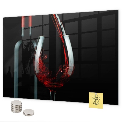 Magneetbord Een fles wijn