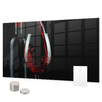 Magneetbord Een fles wijn