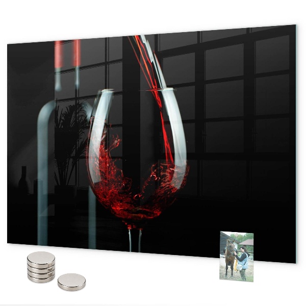 Magneetbord Een fles wijn