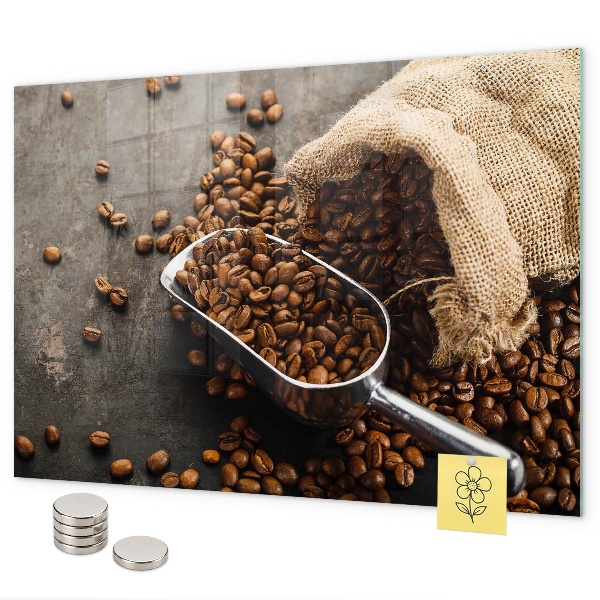 Magneetbord Een zak verse koffie