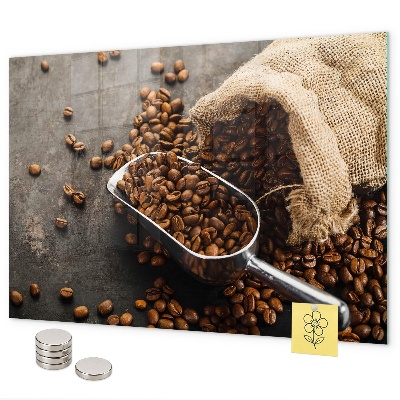 Magneetbord Een zak verse koffie