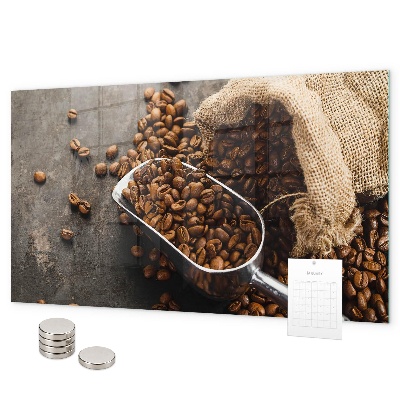 Magneetbord Een zak verse koffie