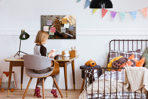 Magneetbord Een zak verse koffie