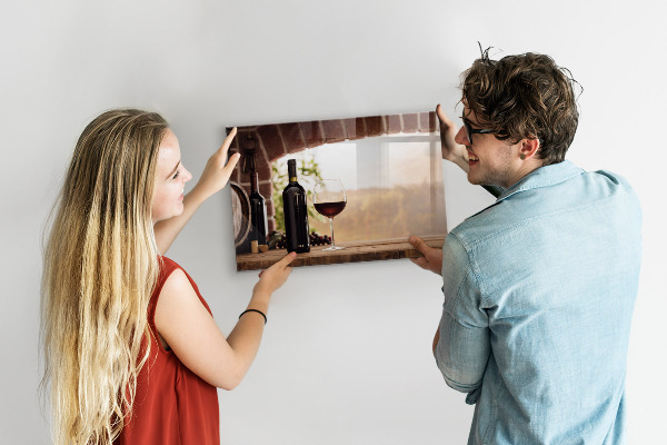Magneetbord Flessen wijn