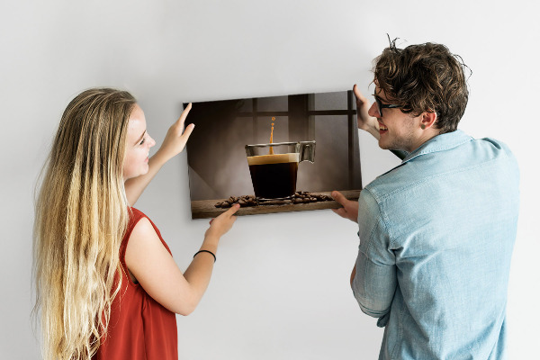 Magneetbord Een kopje koffie