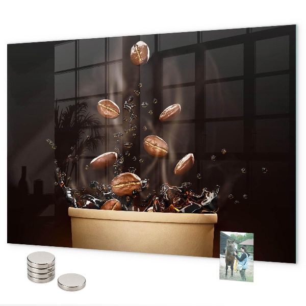 Magneetbord Warme koffie
