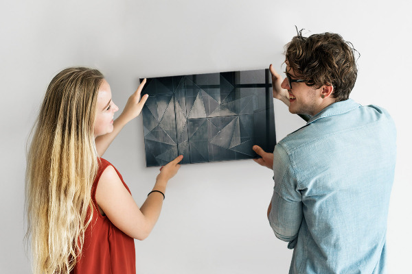 Magneetbord Metaalabstractie