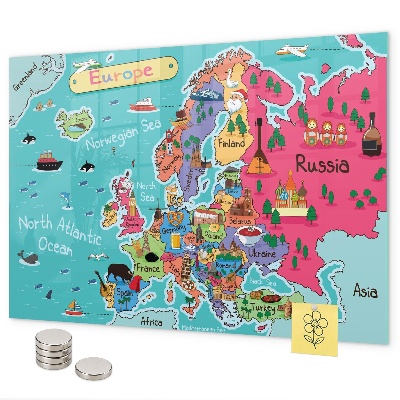 Magnetisch bord Kaart van Europa