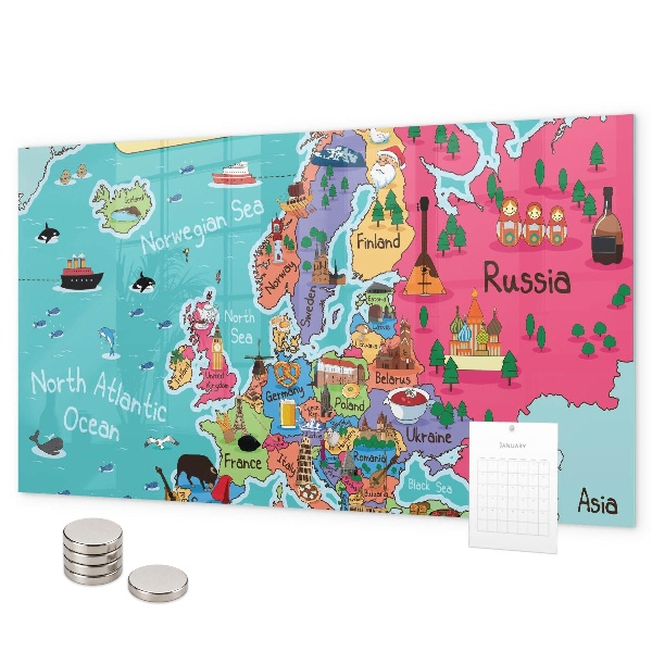 Magnetisch bord Kaart van Europa