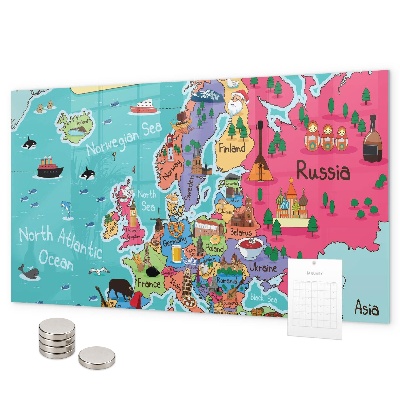 Magnetisch bord Kaart van Europa