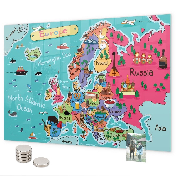 Magnetisch bord Kaart van Europa