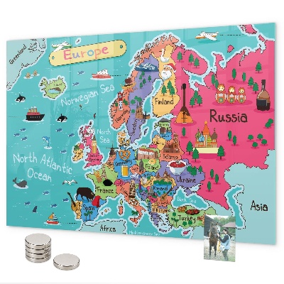 Magnetisch bord Kaart van Europa