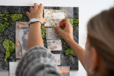 Magnetisch bord Wereldkaart