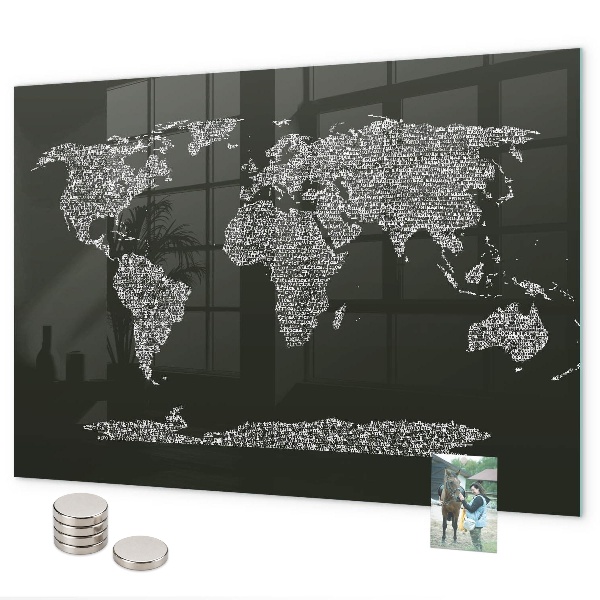 Magneetbord Namen van de continenten