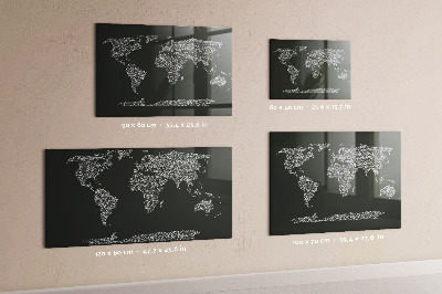 Magneetbord Namen van de continenten