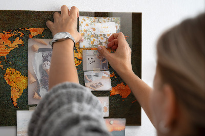 Magneetbord Wereldkaart