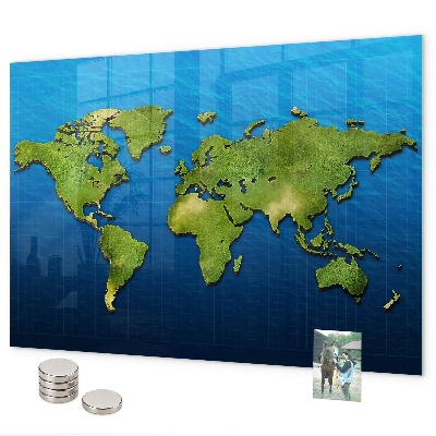 Magneetbord Wereldkaart